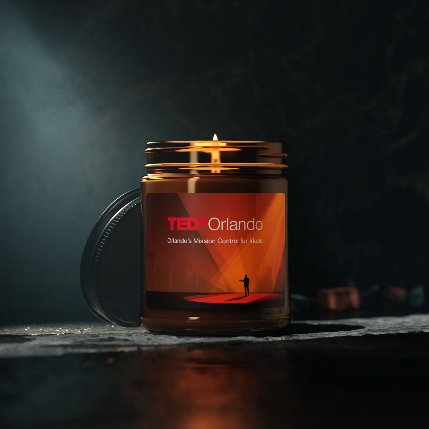 TEDxOrlando Scented Soy Candle — Amber Jar (Multi-Size)