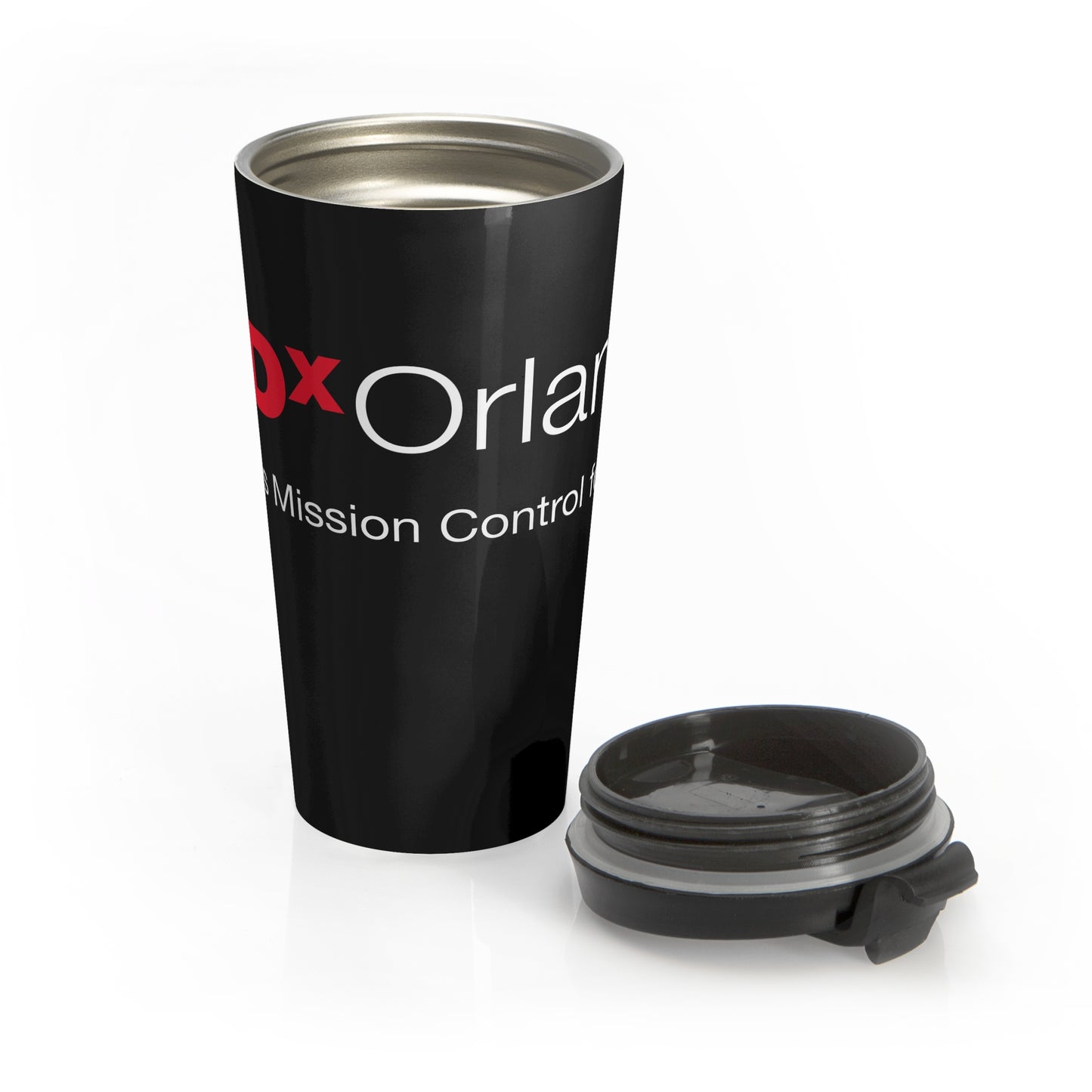 TEDxOrlando 15oz Stainless Steel Travel Mug — Mission Control Logo