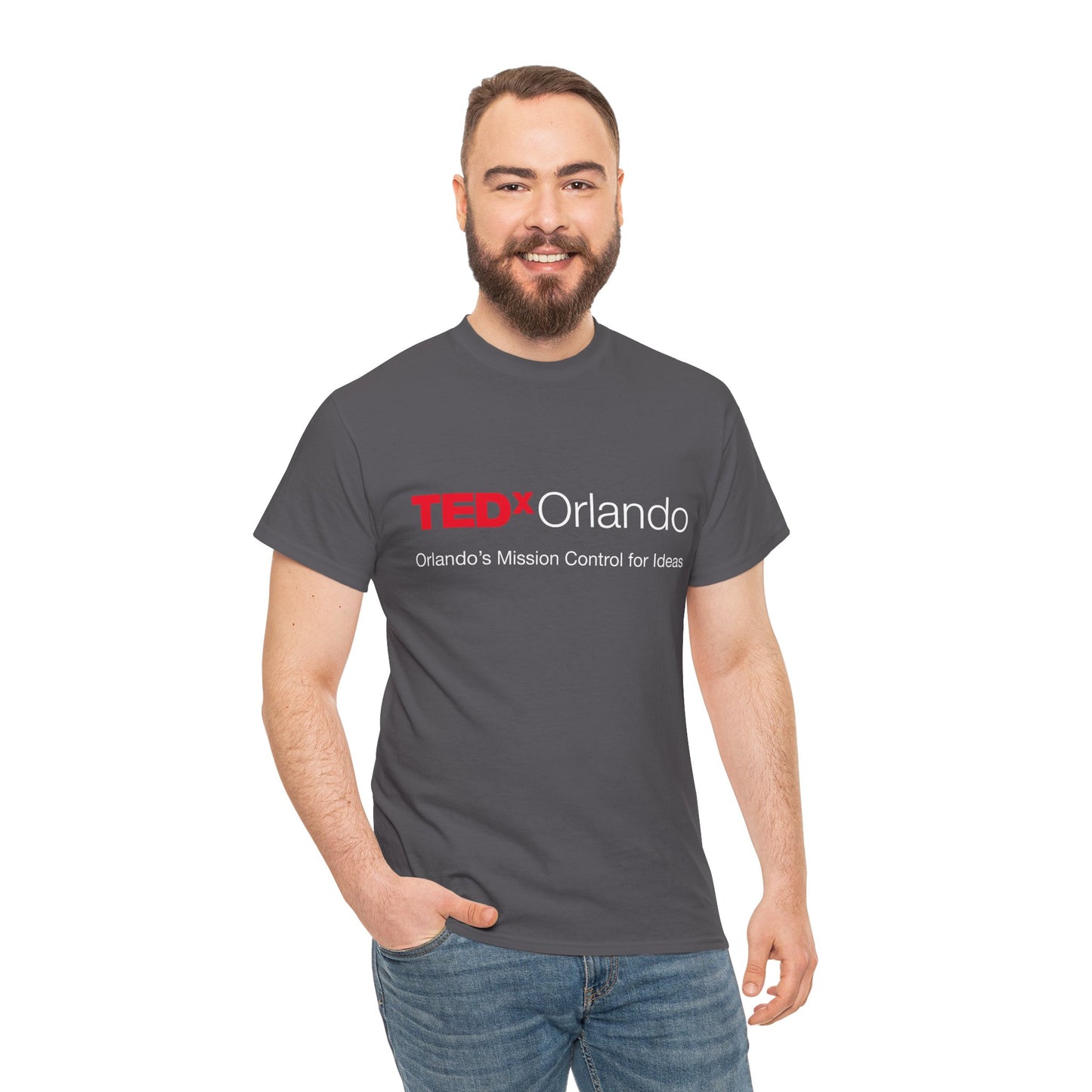 TEDxOrlando Logo T-Shirt – "Orlando's Mission Control for Ideas" - Cotton Classic Gildan 5000 Tee