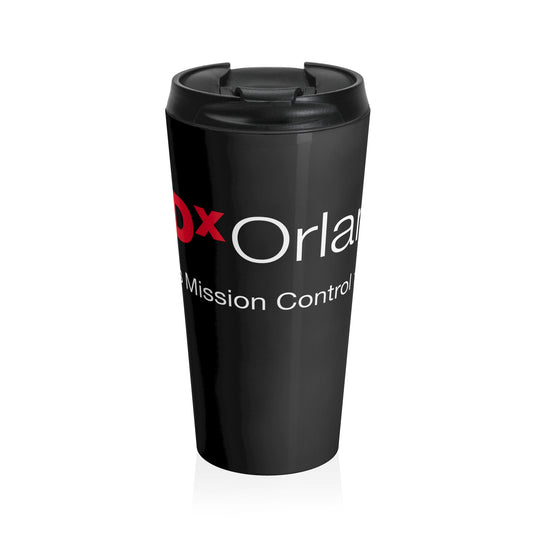 TEDxOrlando 15oz Stainless Steel Travel Mug — Mission Control Logo