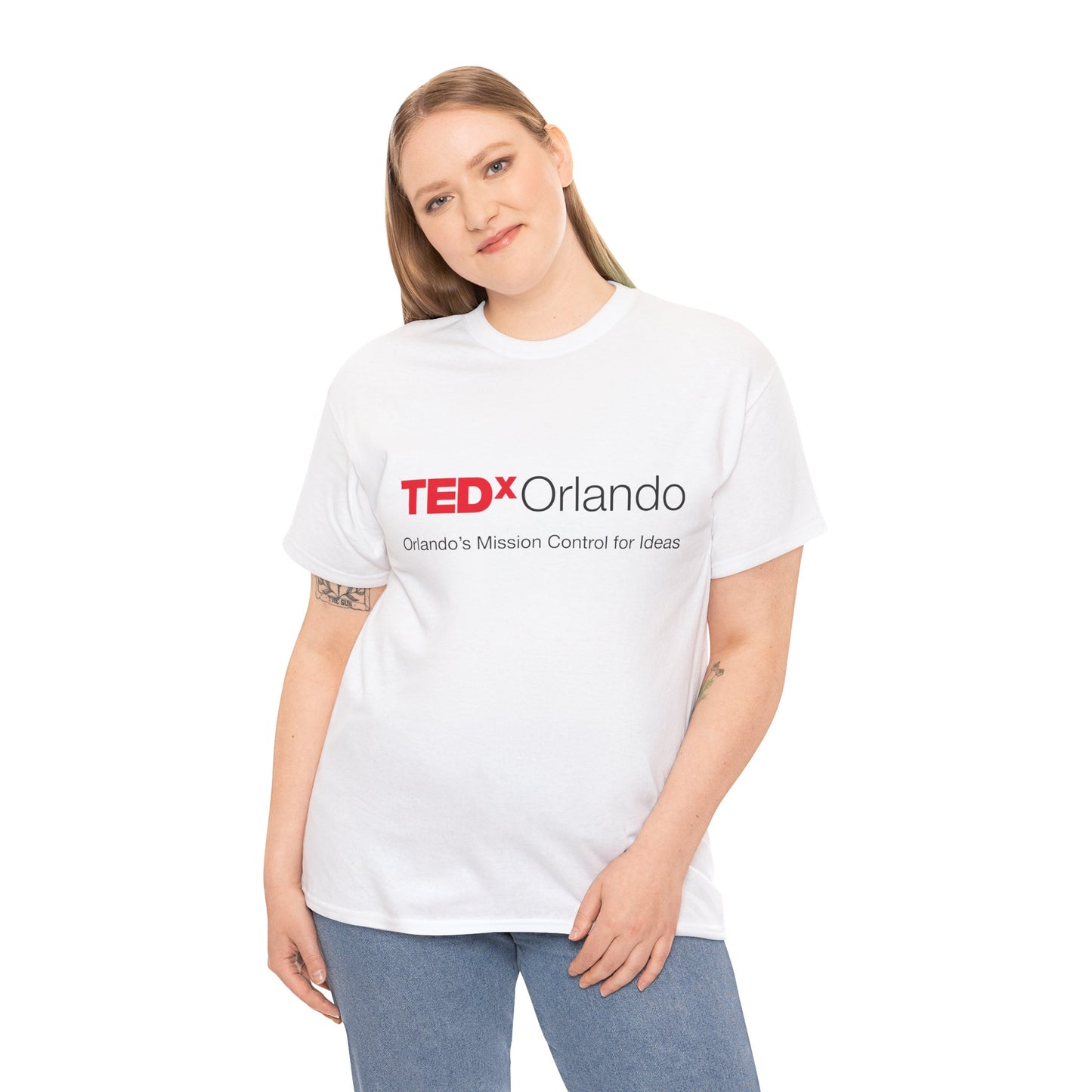 TEDxOrlando Logo T-Shirt – "Orlando's Mission Control for Ideas" - Cotton Classic Gildan 5000 Tee