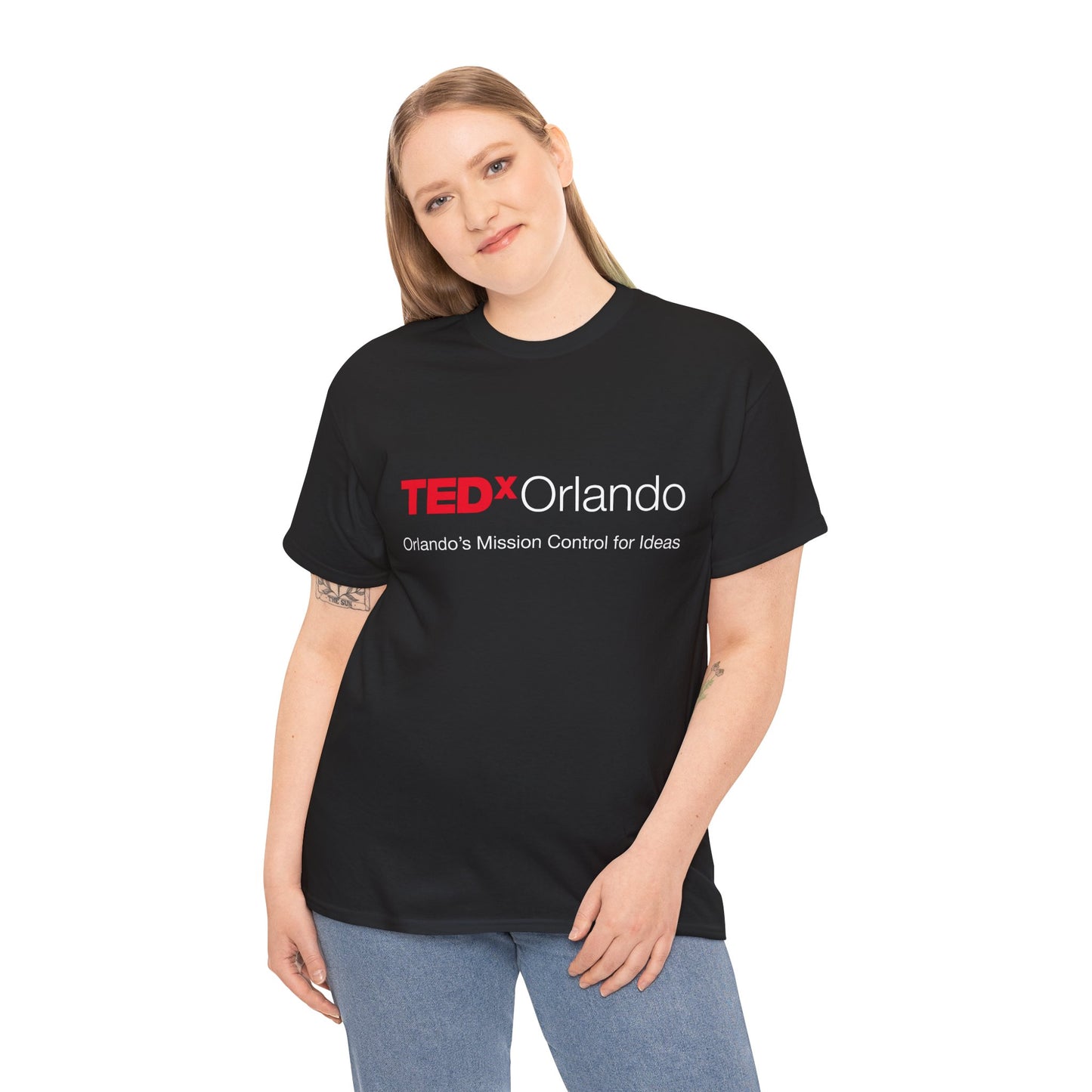 TEDxOrlando Logo T-Shirt – "Orlando's Mission Control for Ideas" - Cotton Classic Gildan 5000 Tee