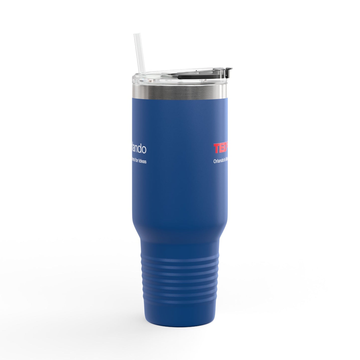 TEDxOrlando 40oz Insulated Travel Mug — Large Tumbler with Straw & Handle