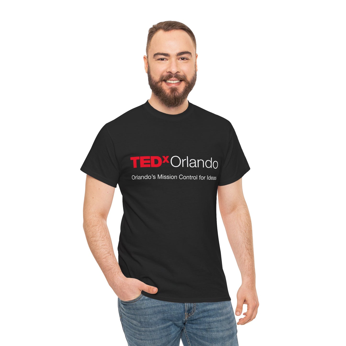 TEDxOrlando Logo T-Shirt – "Orlando's Mission Control for Ideas" - Cotton Classic Gildan 5000 Tee