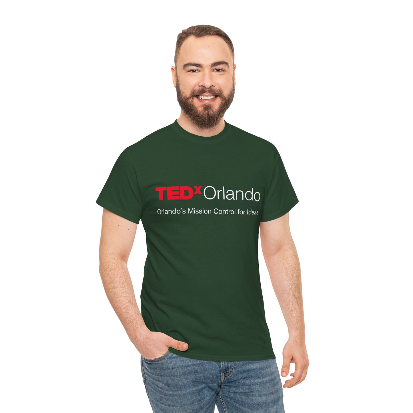 TEDxOrlando Logo T-Shirt – "Orlando's Mission Control for Ideas" - Cotton Classic Gildan 5000 Tee