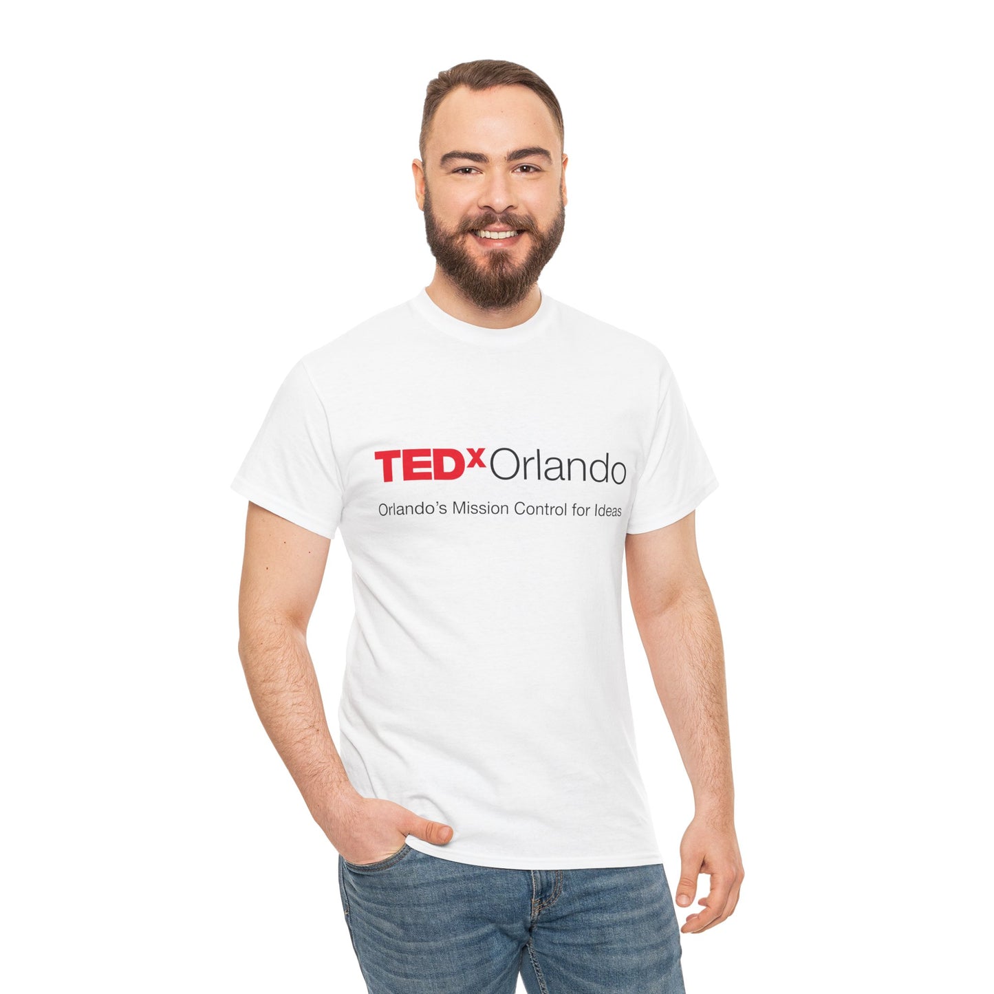 TEDxOrlando Logo T-Shirt – "Orlando's Mission Control for Ideas" - Cotton Classic Gildan 5000 Tee