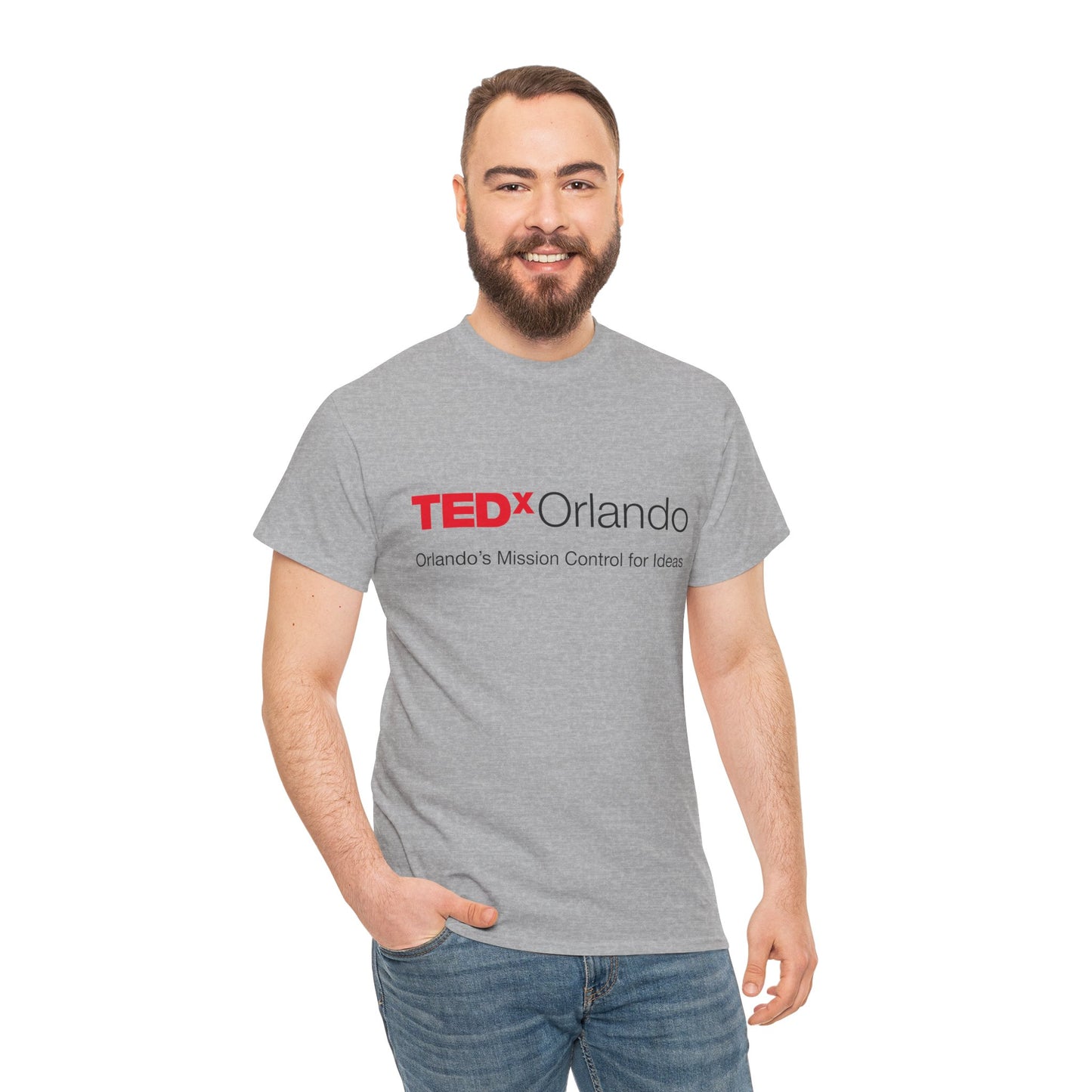TEDxOrlando Logo T-Shirt – "Orlando's Mission Control for Ideas" - Cotton Classic Gildan 5000 Tee