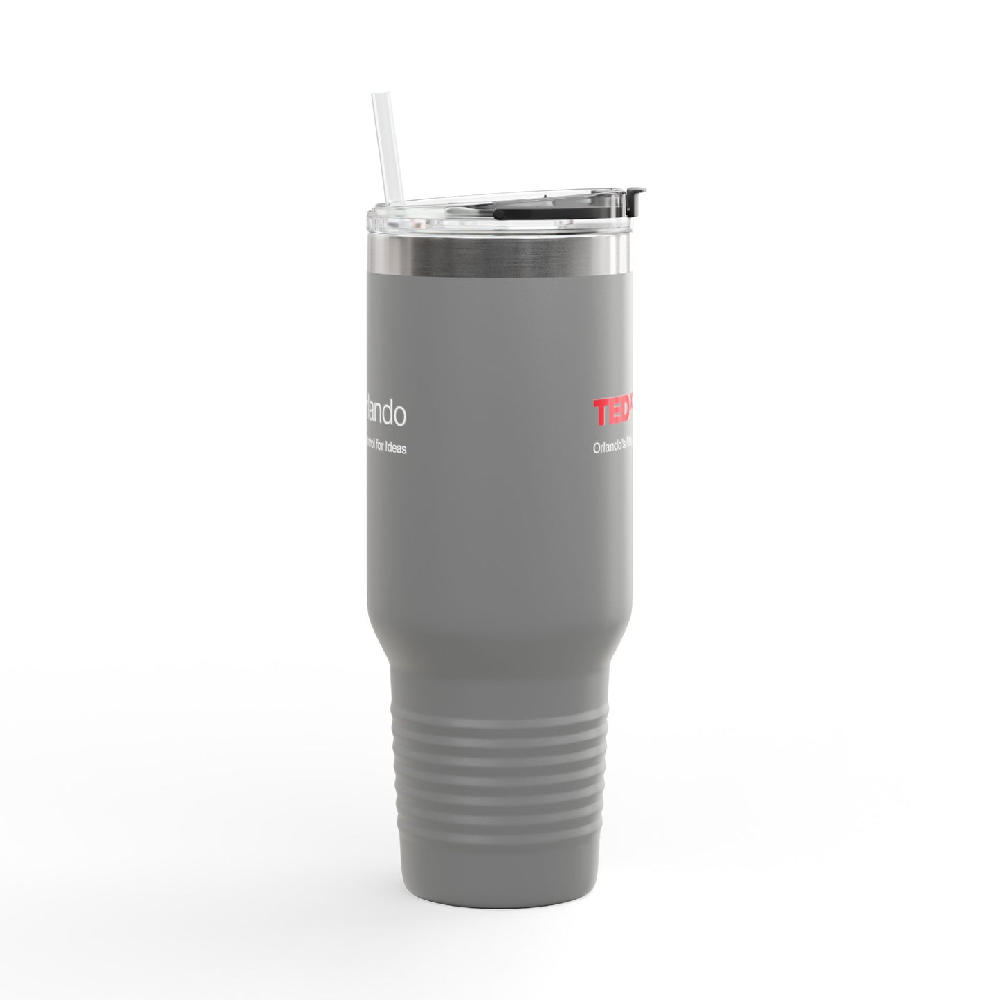 TEDxOrlando 40oz Insulated Travel Mug — Large Tumbler with Straw & Handle