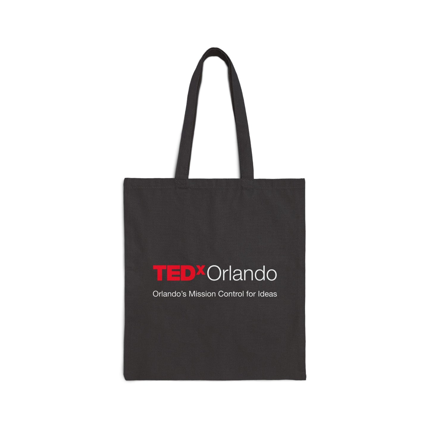 TEDxOrlando Cotton Canvas Tote Bag Slogan  'Orlando’s Mission Control for Ideas'