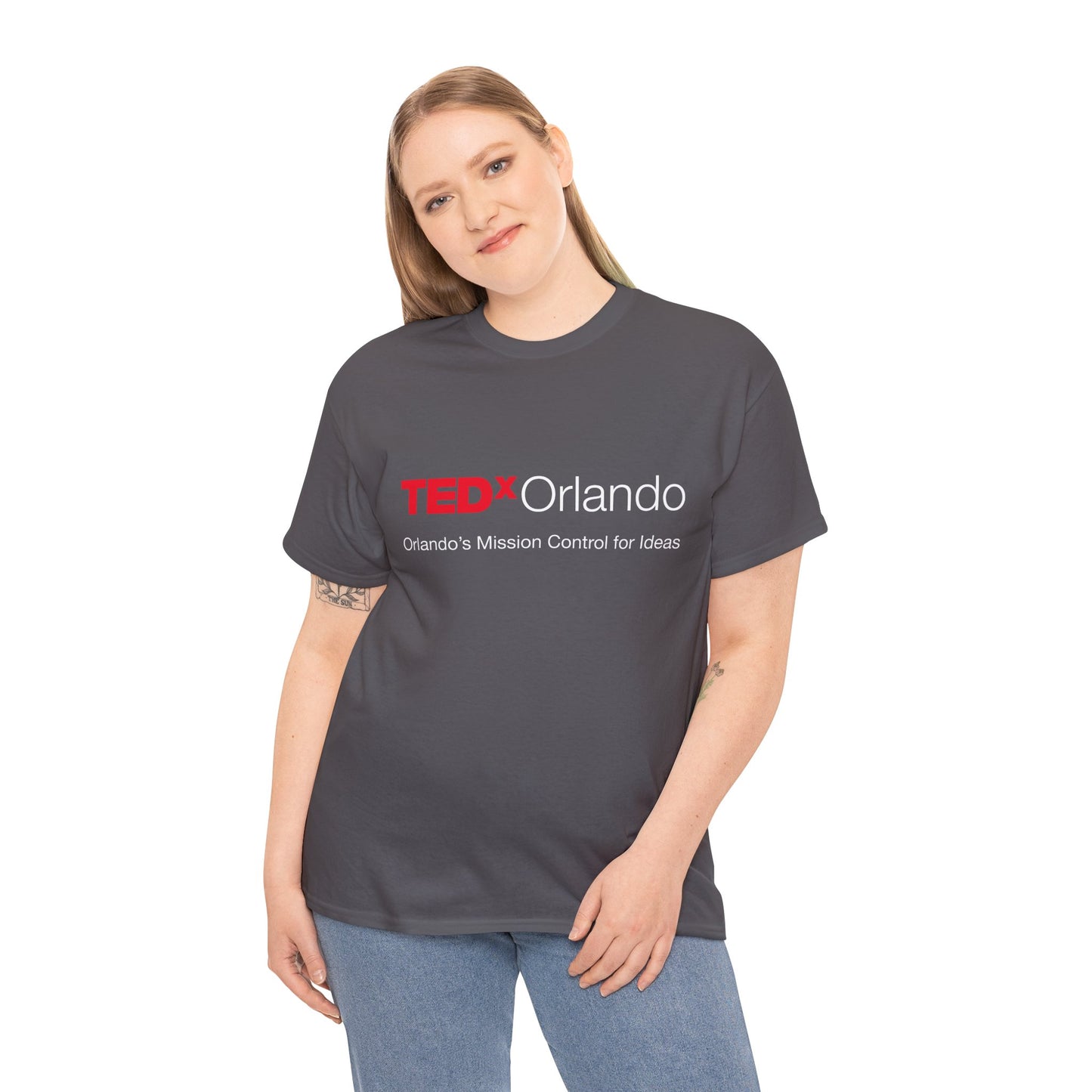 TEDxOrlando Logo T-Shirt – "Orlando's Mission Control for Ideas" - Cotton Classic Gildan 5000 Tee