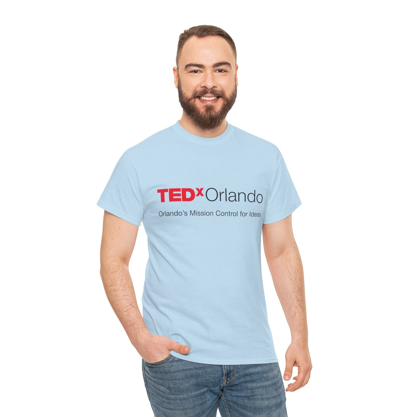TEDxOrlando Logo T-Shirt – "Orlando's Mission Control for Ideas" - Cotton Classic Gildan 5000 Tee