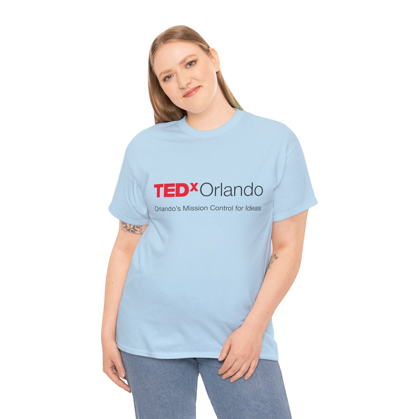TEDxOrlando Logo T-Shirt – "Orlando's Mission Control for Ideas" - Cotton Classic Gildan 5000 Tee