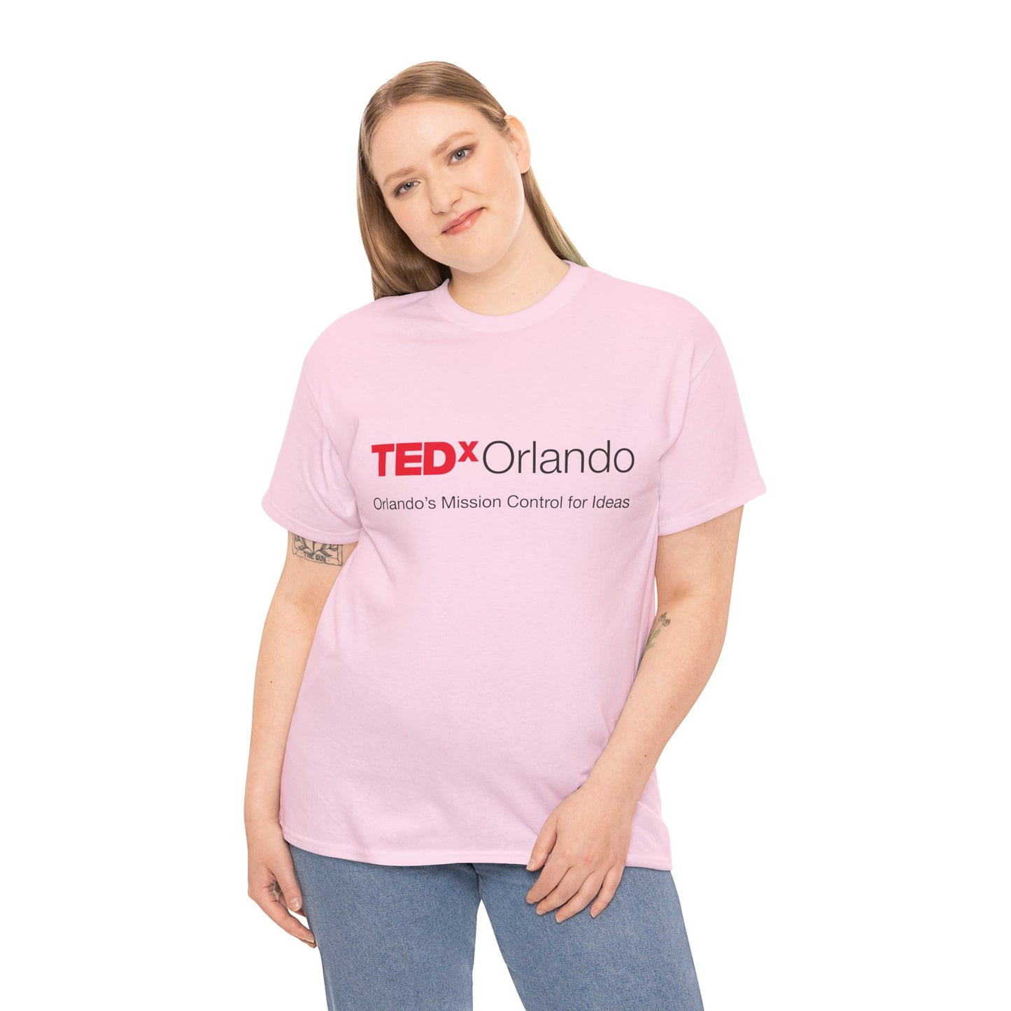 TEDxOrlando Logo T-Shirt – "Orlando's Mission Control for Ideas" - Cotton Classic Gildan 5000 Tee