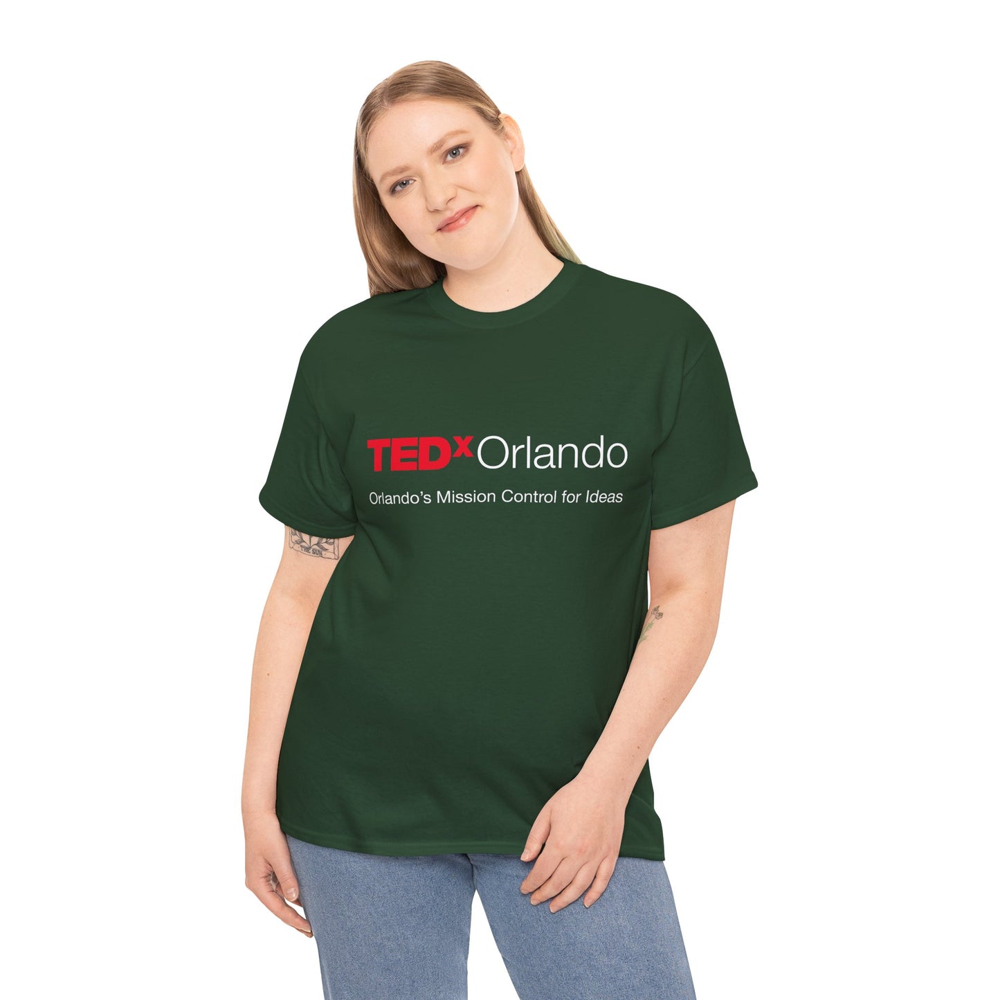 TEDxOrlando Logo T-Shirt – "Orlando's Mission Control for Ideas" - Cotton Classic Gildan 5000 Tee
